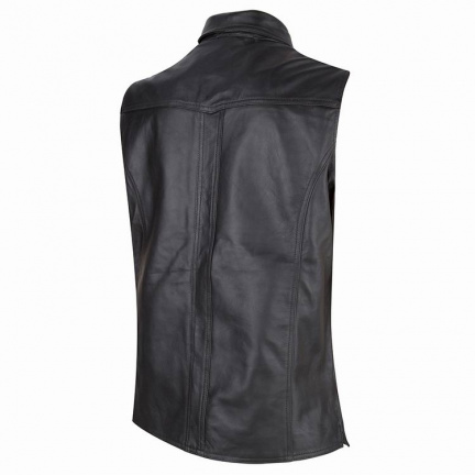 Mouwloos leren overhemd in small t/m 6xl - Afbeelding 2