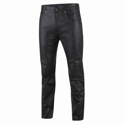 Heren leren broek model motor in maat 30 t/m 44 - Afbeelding 2