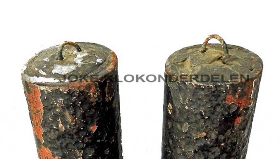 === 2 Klok gewichten = oud === 40381 - Afbeelding 2