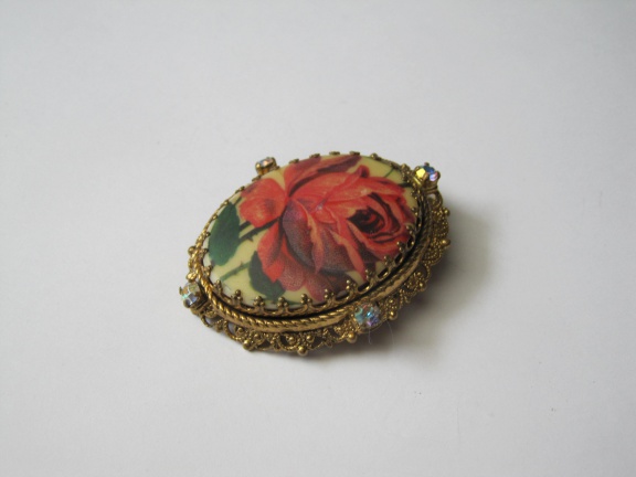 Broche antieke camee roos afbeelding /Germany 5.2x4.1 cm. - Afbeelding 4