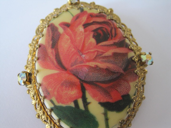 Broche antieke camee roos afbeelding /Germany 5.2x4.1 cm. - Afbeelding 6