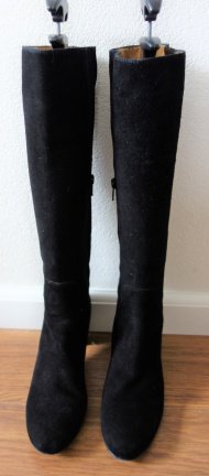 FRED DE LA BRETONIÈRE Zwart suede laarzen (1x Gedragen; Mt.37; WP320eur) - nr. 1