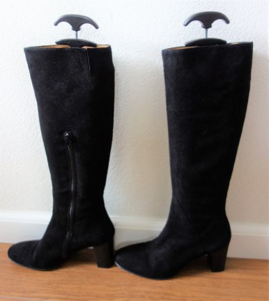 FRED DE LA BRETONIÈRE Zwart suede laarzen (1x Gedragen; Mt.37; WP320eur) - Afbeelding 3