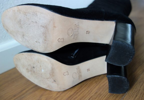 FRED DE LA BRETONIÈRE Zwart suede laarzen (1x Gedragen; Mt.37; WP320eur) - Afbeelding 6