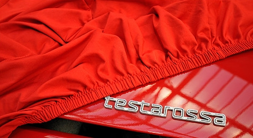 Stretch hoes Autohoes voor Ferrari ln zwart en ROOD ! - nr. 1