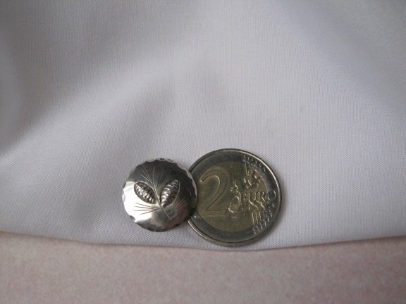 Zilveren broche antiek denneappels 1.8 cm Stuart Nye - Afbeelding 2
