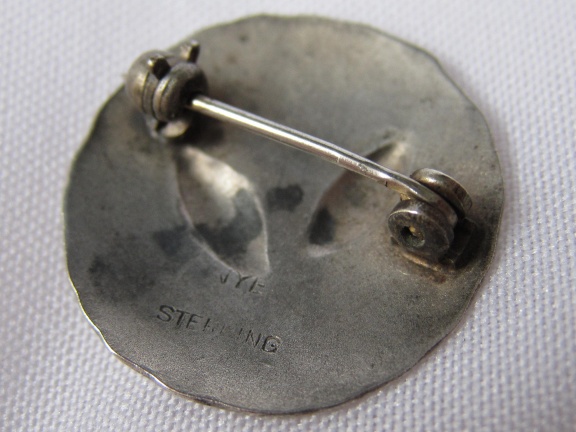 Zilveren broche antiek denneappels 1.8 cm Stuart Nye - Afbeelding 5