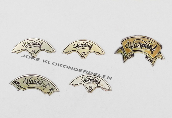 = 5 Klok / uurwerk plaatjes = Warmink = 40476