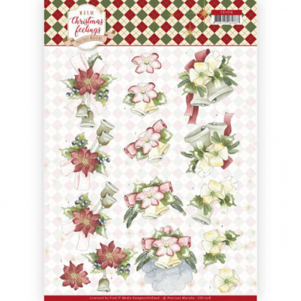 Precious Marieke, Warm Christmas Feelings, 3d-knipvel, Christmas Bells, nr. CD11318 - nr. 1