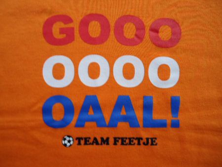 T-Shirt oranje Goooaaaal maat 74 - Afbeelding 2