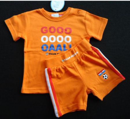 T-Shirt oranje Goooaaaal maat 74 - Afbeelding 3
