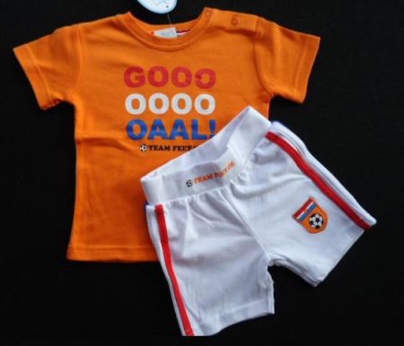 T-Shirt oranje Goooaaaal maat 74 - Afbeelding 4