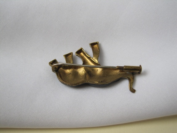 Broche antiek koperen olifant 4.2x2.9 cm - Afbeelding 4