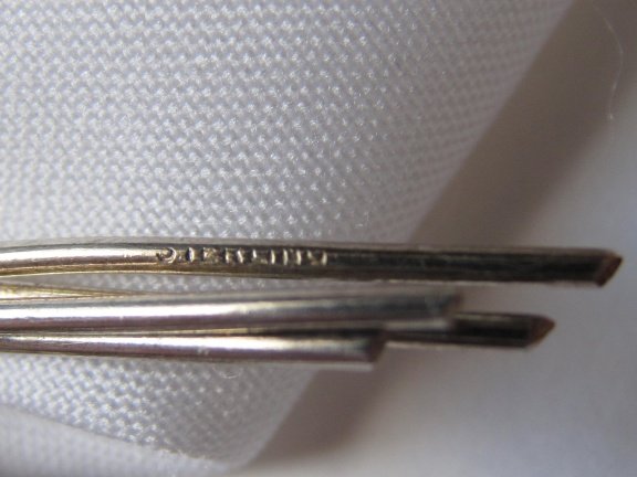 Zilveren broche antiek Art Deco blad takjes model 6.7x4.8 cm - Afbeelding 7