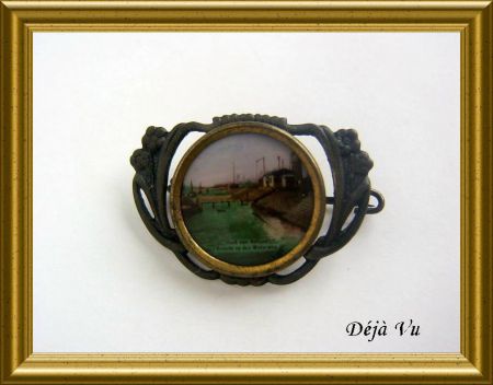 Oude kleine jugendstil broche : Hoek van Holland, Waterweg - Afbeelding 6