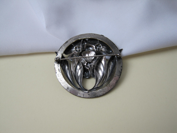 Broche aniek bloemen motief 5.3 cm - Afbeelding 2