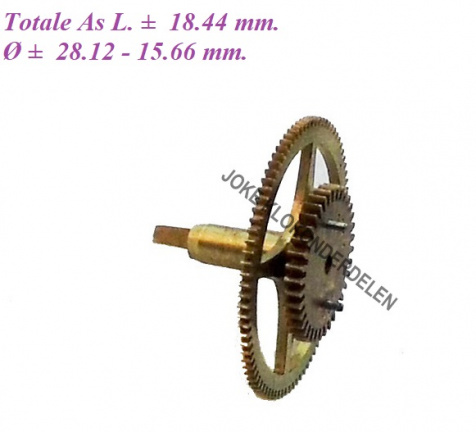 = Uurrad / minuutrad Franse pendule =40602