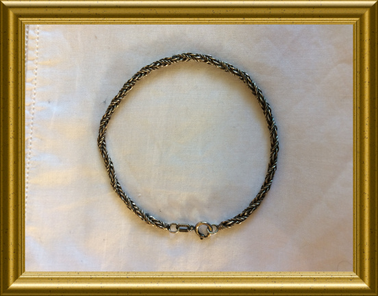 Oud gedraaid zilveren armbandje - Afbeelding 2
