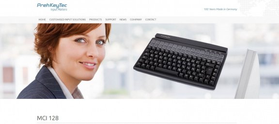 PrehKeyTec MCI 128 Programmable POS keyboard with 128 keys