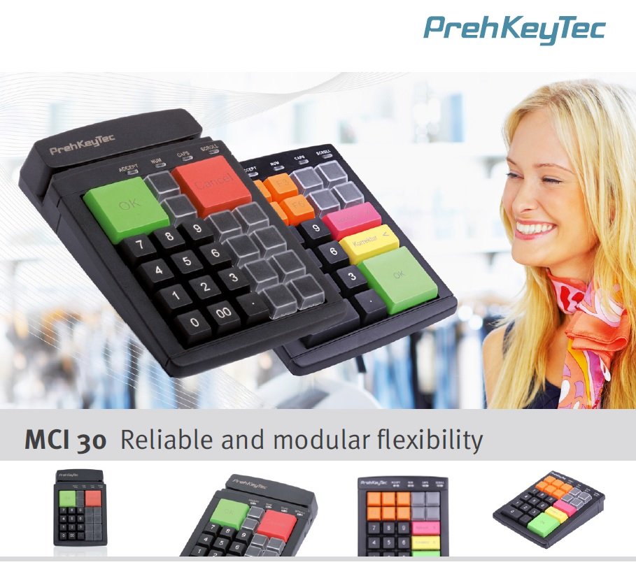 PrehKeyTec MCI 30 Programmable 30 button POS keyboard