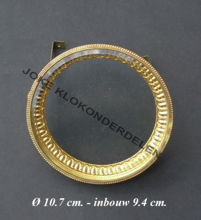 Franse pendule deur = gesl -vlak glas= 40163