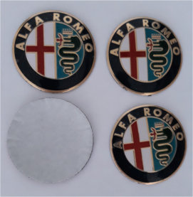 Alfa Romeo Naafdoppen "Goud" 60mm - nr. 1