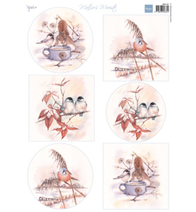 Marianne Design, Mattie's mooiste winterbirds, nr. MB0181 - nr. 1