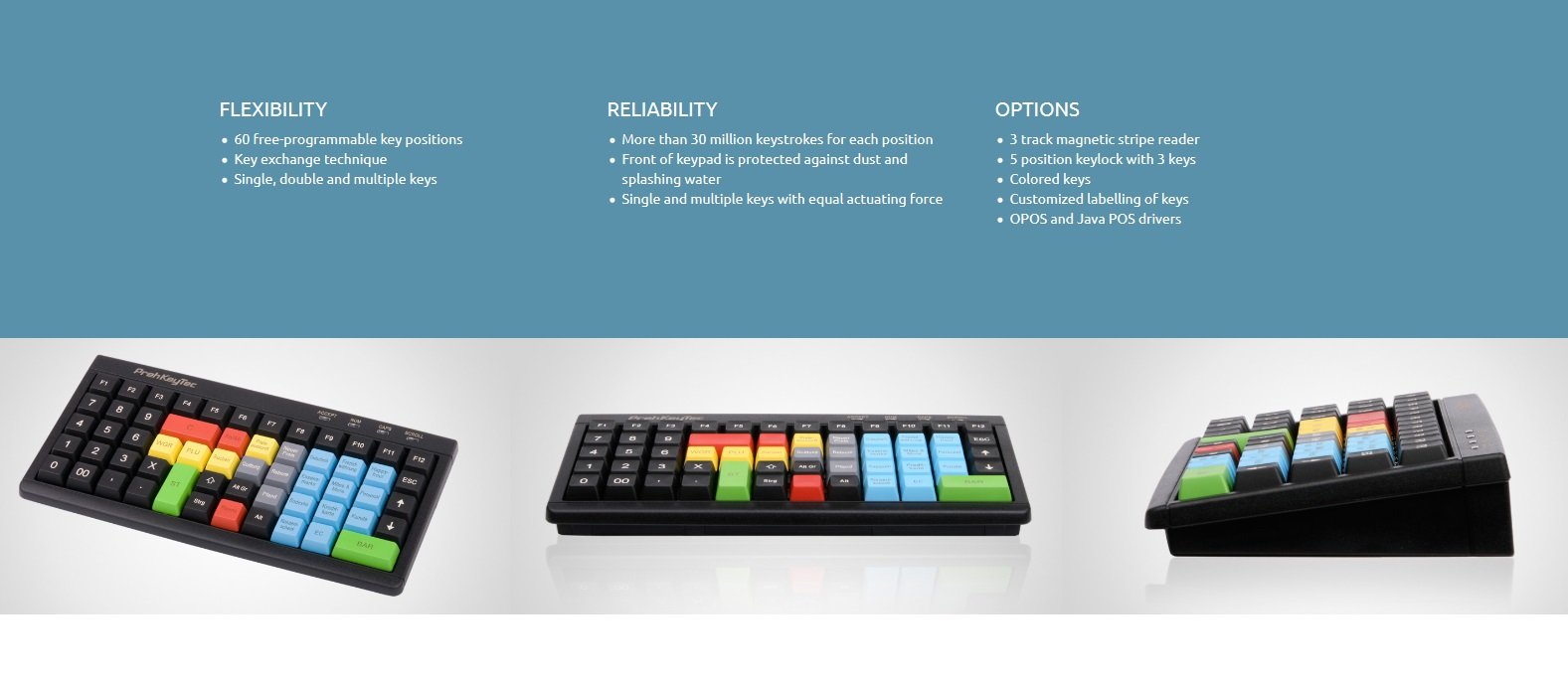 PrehKeyTec MCI 60 POS keyboard with elegant housing