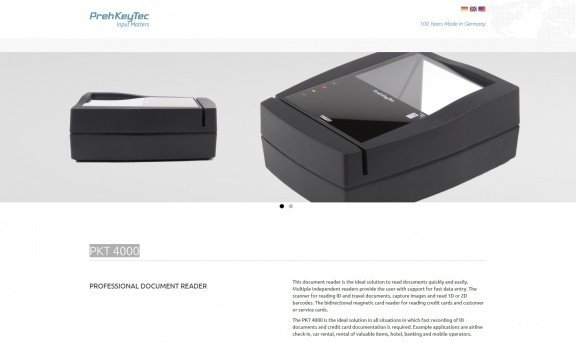 PrehKeyTec PKT4000 Compact flatbed imager for ID cards and documents