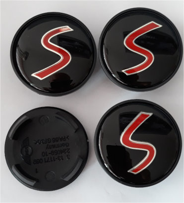 Mini Naafdoppen "Cooper S" 54mm - nr. 1