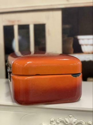 Vintage en nog zeer mooie oranje broodtrommel - Afbeelding 5