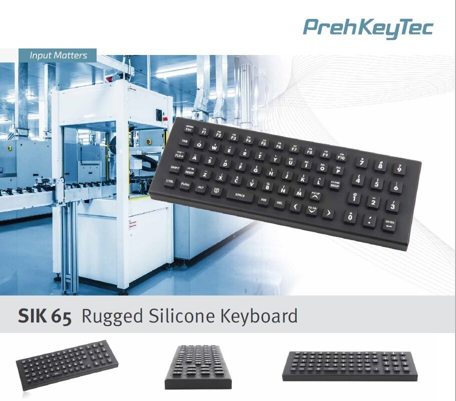 PrehKeyTec SIK 65 Rugged Silicone Keyboard