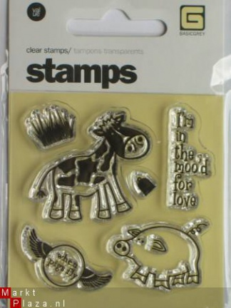 OP=OP Basic grey clear stempel i'm in the mood for love