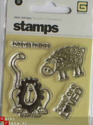 OP=OP Basic grey clear stempel furever friends