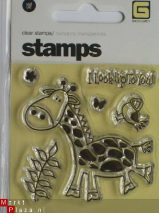 OP=OP Basic grey clear stempel I look up to you!