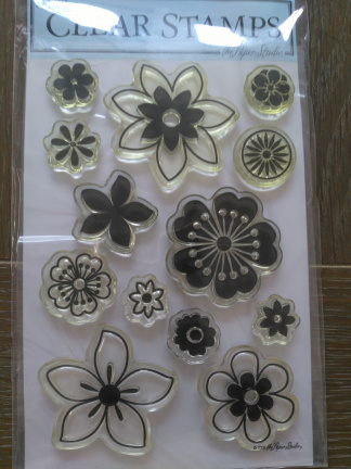 OP=OP the paper studio clear stempel deco flowers