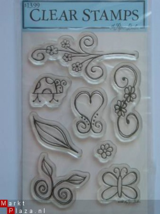 OP=OP the paper studio clear stempel garden sketches
