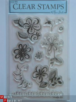OP=OP the paper studio clear stempel floral