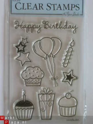 OP=OP the paper studio clear stempel happy birthday 2