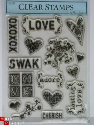 OP=OP the paper studio clear stempel love XL