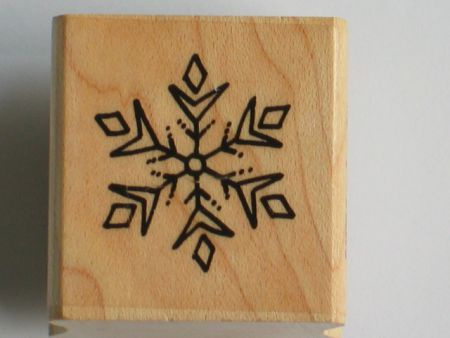 OP=OP Hero arts rubber stempel met blok snoweflake