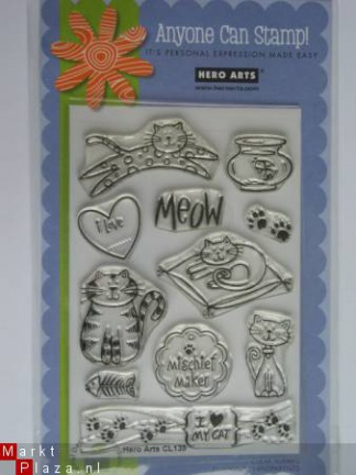 OP=OP Hero arts clear stempel I love my cat