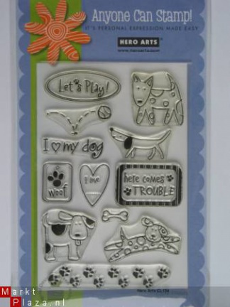 OP=OP Hero arts clear stempel I love my dog