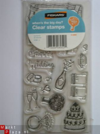 OP=OP Fiskars clear stempel wedding