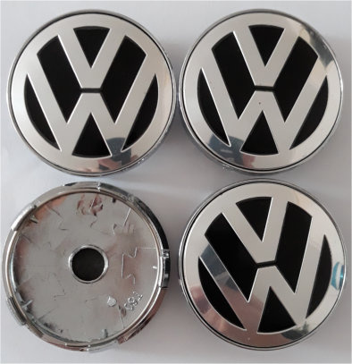 VW Naafdoppen "Zwart" 60mm - nr. 1
