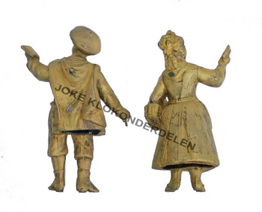 === 2 Klokstel beeldjes = oud === 39630 - Afbeelding 2
