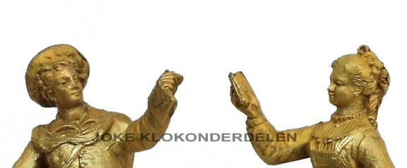 === 2 Klokstel beeldjes = oud === 39630 - Afbeelding 3