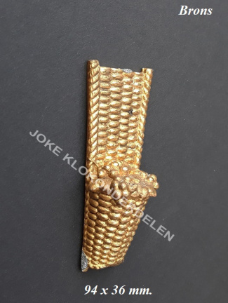 === Klokstel bloemenmandje = brons = oud === 40795