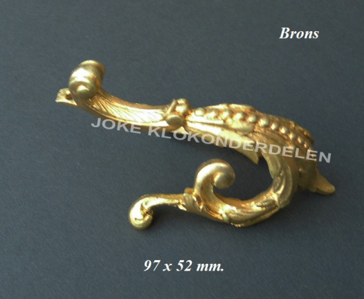 === Klokstel ornament = brons = oud === 40793