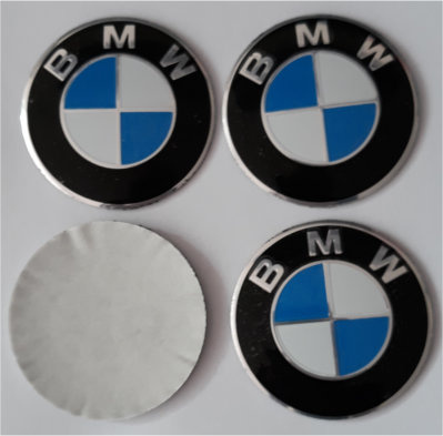 BMW Naafdoppen "Zwart" 57mm Sticker - nr. 1